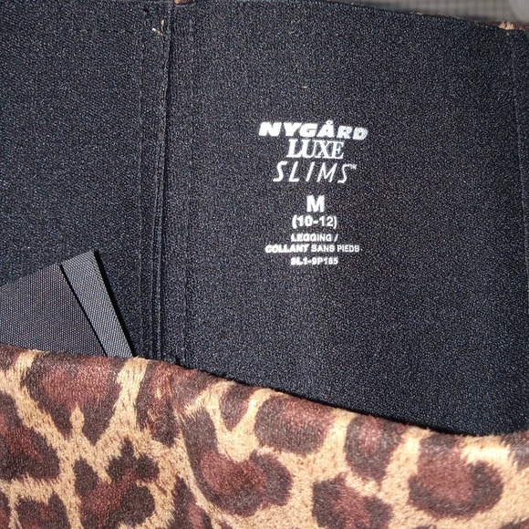 Nygard Luxe Slims Leopard Print Leggings Size M Brown Animal Print 2 X 30 - Picture 3 of 3